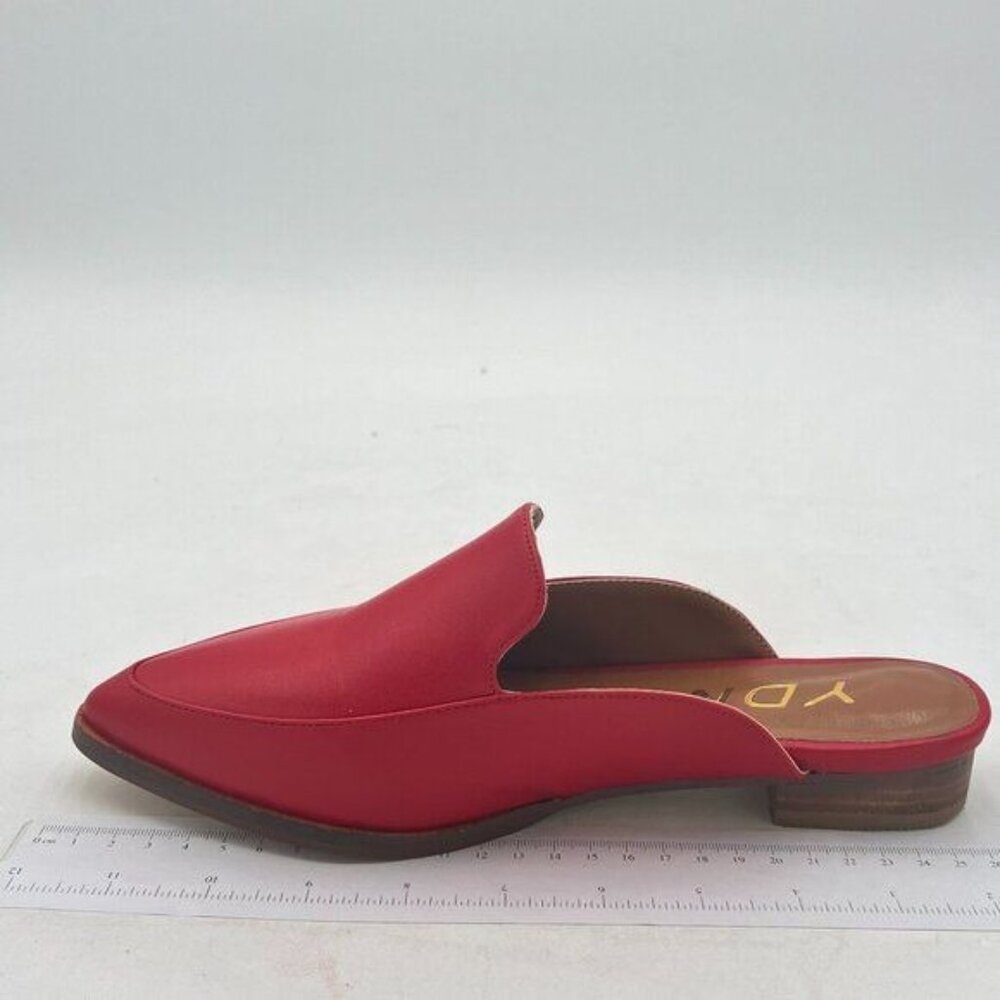 YDN Women Low Heels Mules Slip On Flats Loafers Pointy Toe Clogs Slide Slipper
